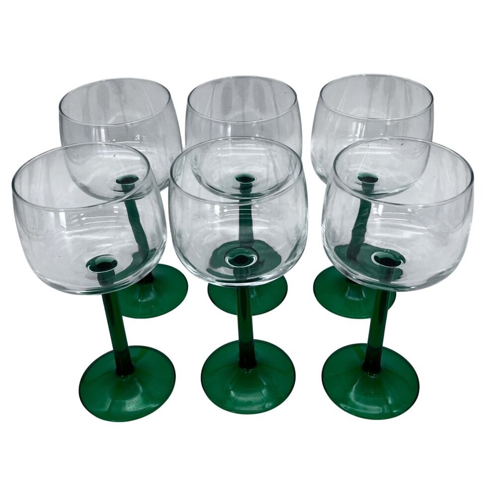 Vintage 6 Luminarc Hock Wine Tall Stem Glasses 9 1/4 Oz J.G. Durand France ARC - Picture 2 of 16